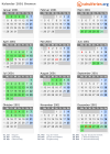 Kalender 2001 mit Ferien und Feiertagen Bremen