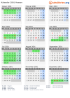 Kalender 2001 mit Ferien und Feiertagen Hessen