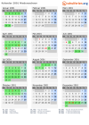 Kalender 2001 mit Ferien und Feiertagen Niedersachsen