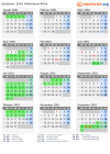 Kalender 2001 mit Ferien und Feiertagen Rheinland-Pfalz