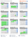 Kalender 2001 mit Ferien und Feiertagen Sachsen-Anhalt