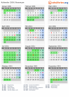 Kalender 2001 mit Ferien und Feiertagen Besançon