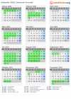 Kalender 2001 mit Ferien und Feiertagen Clermont-Ferrand