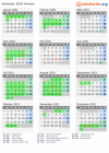 Kalender 2001 mit Ferien und Feiertagen Nantes
