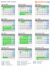 Kalender 2001 mit Ferien und Feiertagen Poitiers