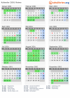 Kalender 2001 mit Ferien und Feiertagen Reims