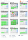 Kalender 2001 mit Ferien und Feiertagen Straßburg