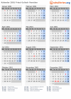 Kalender 2001 mit Ferien und Feiertagen Friaul-Julisch Venetien