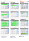 Kalender 2001 mit Ferien und Feiertagen Niederösterreich