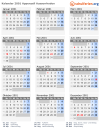 Kalender 2001 mit Ferien und Feiertagen Appenzell Ausserrhoden