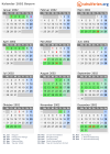 Kalender 2002 mit Ferien und Feiertagen Bayern