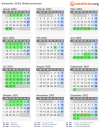 Kalender 2002 mit Ferien und Feiertagen Niedersachsen