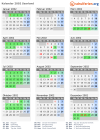 Kalender 2002 mit Ferien und Feiertagen Saarland