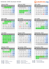 Kalender 2002 mit Ferien und Feiertagen Sachsen-Anhalt