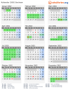 Kalender 2002 mit Ferien und Feiertagen Sachsen