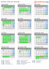 Kalender 2002 mit Ferien und Feiertagen Aix-Marseille