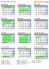 Kalender 2002 mit Ferien und Feiertagen Amiens