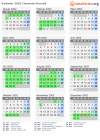Kalender 2002 mit Ferien und Feiertagen Clermont-Ferrand