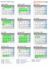 Kalender 2002 mit Ferien und Feiertagen Dijon
