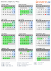 Kalender 2002 mit Ferien und Feiertagen Nancy-Metz