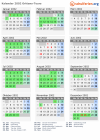 Kalender 2002 mit Ferien und Feiertagen Orléans-Tours