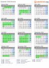 Kalender 2002 mit Ferien und Feiertagen Rennes