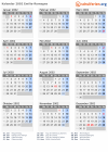 Kalender 2002 mit Ferien und Feiertagen Emilia-Romagna