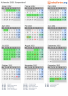 Kalender 2002 mit Ferien und Feiertagen Burgenland
