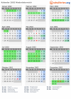 Kalender 2002 mit Ferien und Feiertagen Niederösterreich