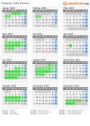 Kalender 2003 mit Ferien und Feiertagen Bremen