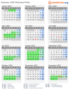 Kalender 2003 mit Ferien und Feiertagen Rheinland-Pfalz