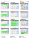 Kalender 2003 mit Ferien und Feiertagen Saarland