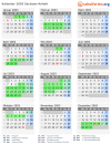 Kalender 2003 mit Ferien und Feiertagen Sachsen-Anhalt