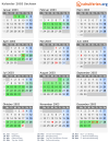 Kalender 2003 mit Ferien und Feiertagen Sachsen