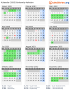 Kalender 2003 mit Ferien und Feiertagen Schleswig-Holstein