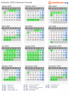 Kalender 2003 mit Ferien und Feiertagen Clermont-Ferrand