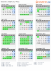 Kalender 2003 mit Ferien und Feiertagen Nancy-Metz