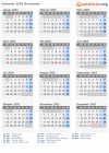 Kalender 2003 mit Ferien und Feiertagen Normandie