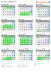 Kalender 2003 mit Ferien und Feiertagen Poitiers