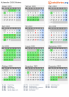 Kalender 2003 mit Ferien und Feiertagen Reims
