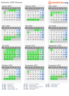 Kalender 2003 mit Ferien und Feiertagen Rennes
