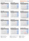 Kalender 2003 mit Ferien und Feiertagen Emilia-Romagna