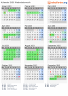 Kalender 2003 mit Ferien und Feiertagen Niederösterreich