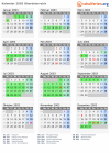 Kalender 2003 mit Ferien und Feiertagen Oberösterreich