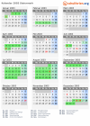 Kalender 2003 mit Ferien und Feiertagen Steiermark