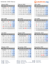 Kalender 2003 mit Ferien und Feiertagen Glarus