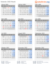 Kalender 2003 mit Ferien und Feiertagen Waadt
