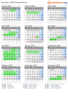 Kalender 2004 mit Ferien und Feiertagen Brandenburg