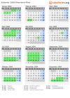 Kalender 2004 mit Ferien und Feiertagen Rheinland-Pfalz