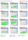 Kalender 2004 mit Ferien und Feiertagen Sachsen-Anhalt